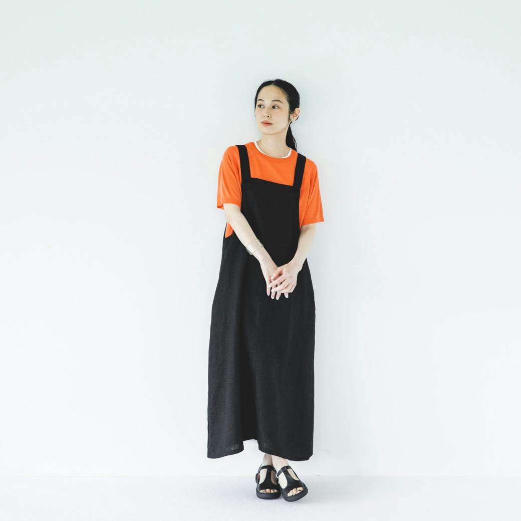 当店別注】fog linen work / リネンサロペットスカート - 北欧、暮らし