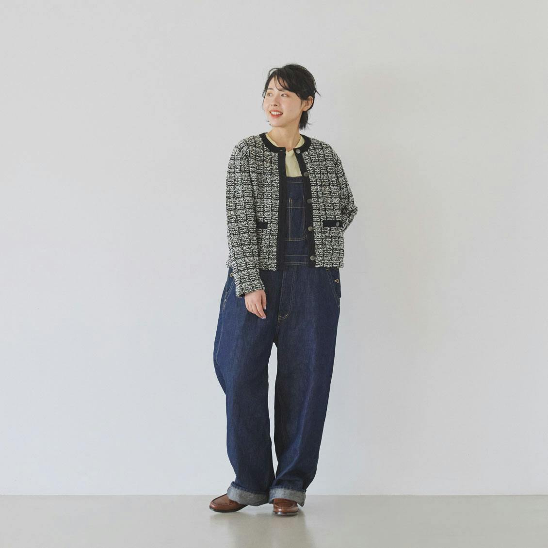 カジュアルも、きちんとも」ツイード柄のニットジャケット - 北欧