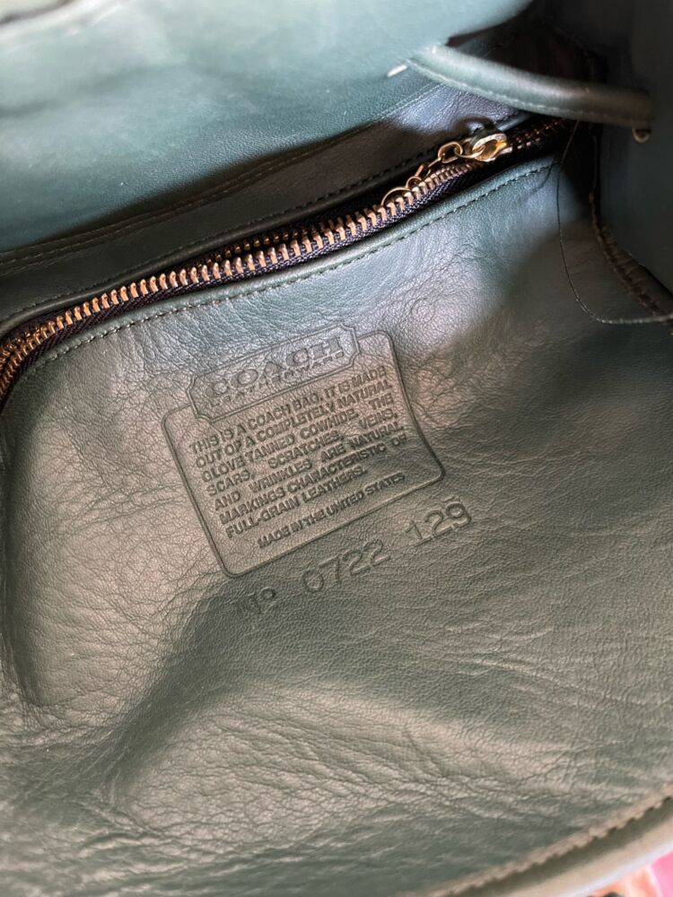 Vintage Coach Green Bucket Bag Backpack → Hotbox Vintage