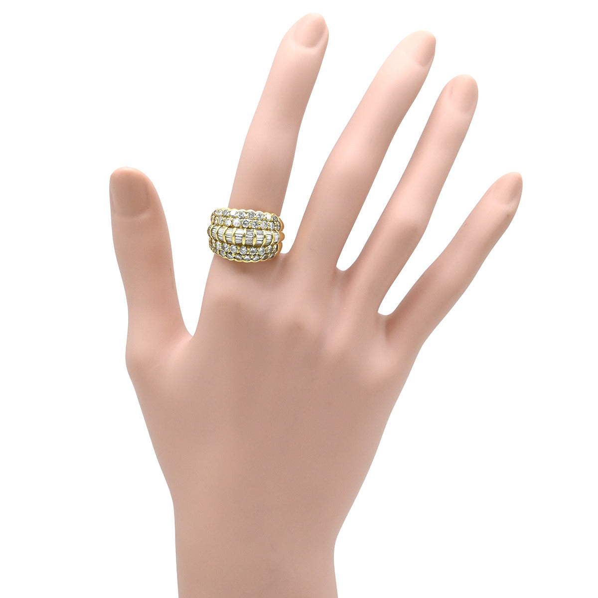 ノンブランド NON BRAND ダイヤモンド 3.50ct イエローゴールド リング