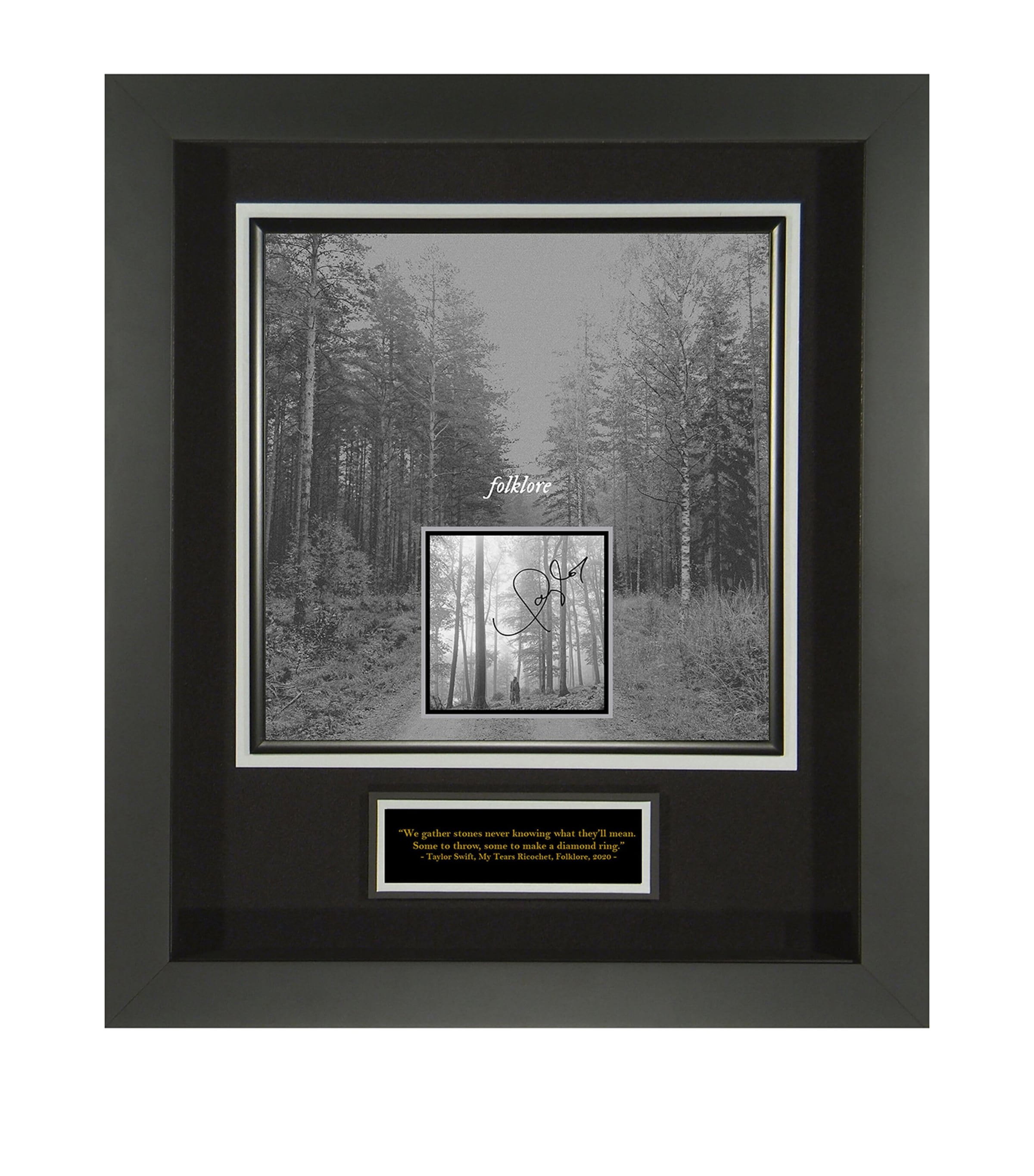 Leipzig Galleries Autographed Taylor Swift Folklore CD Display