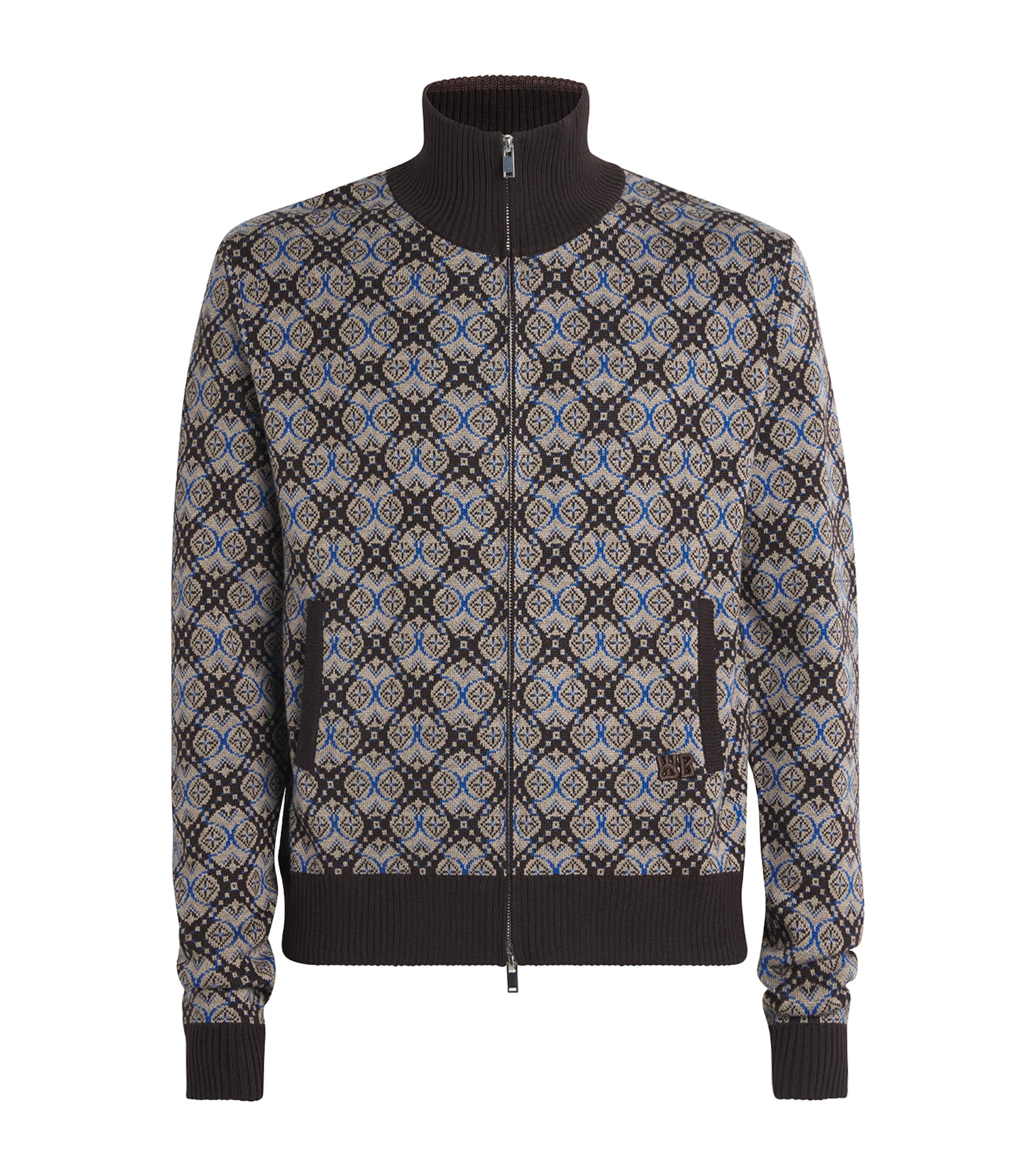 Wales Bonner Multi Geometric Reverie Zip-Up Sweater | Harrods US