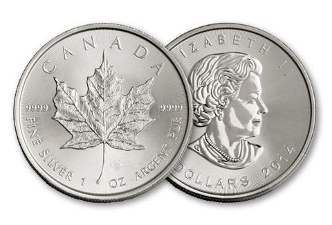 2014 1 ounce Canadian Silver Maple Leaf Round - HW Minting Company