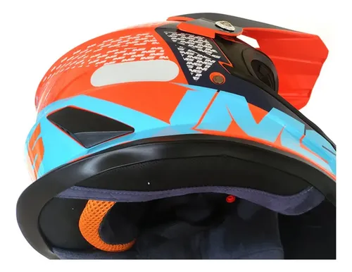 Capacete Motocross Ims Army Veloterra Laranja Número 58