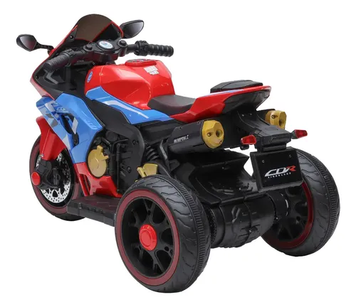 Mini Moto Esportiva Elétrica Luz De Led Musica Bateria 6v Cor
