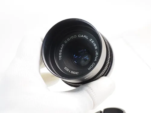 R$595 Lente Carl Zeiss Jena Tessar 50mm F2.8 M42 + Adaptador