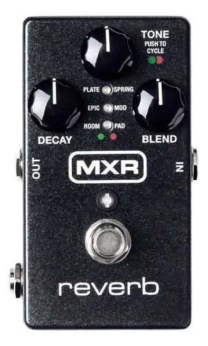Pedal de Efeito Reverb MXR M300 para Guitarra Elétrica Preto