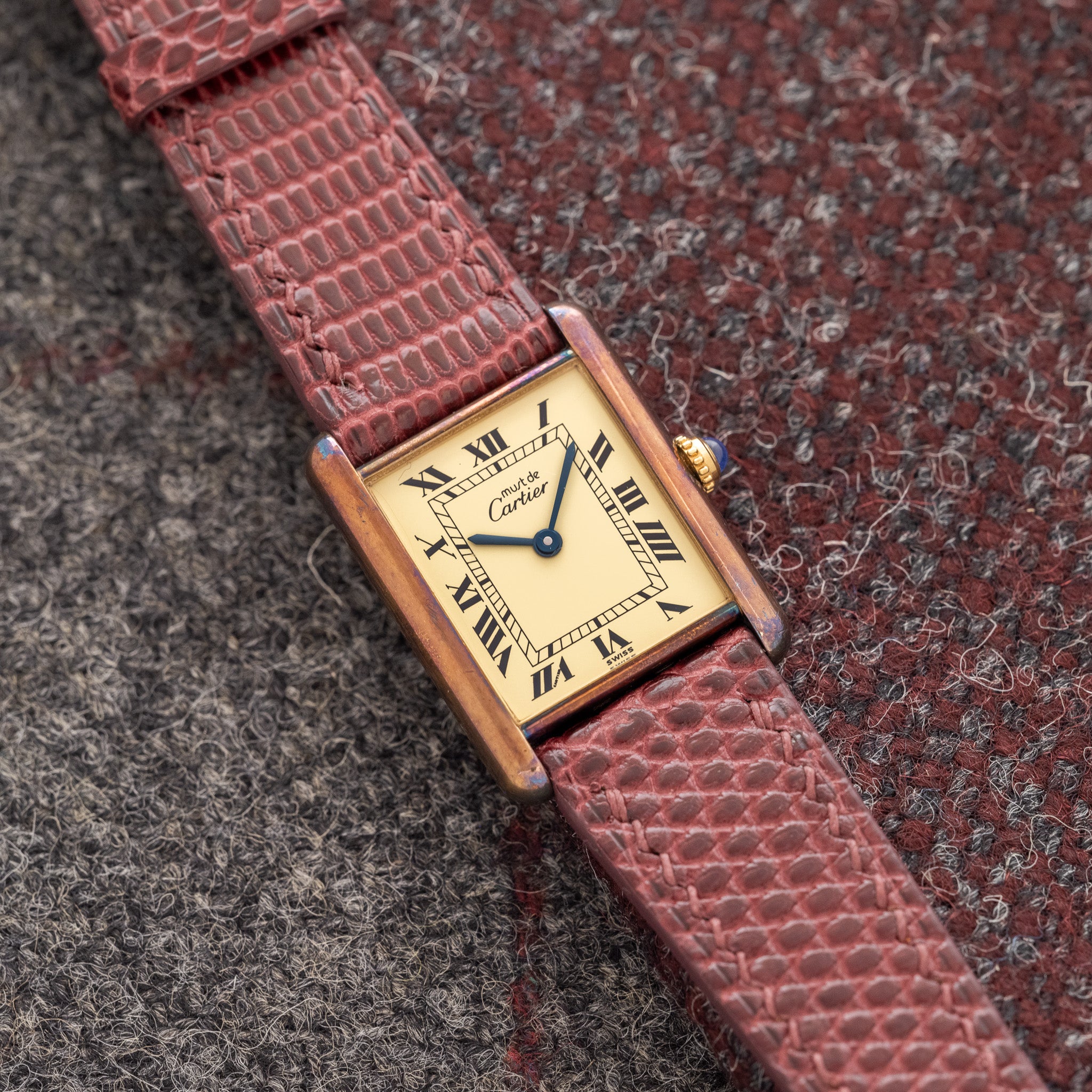 Cartier Must De Tank Classic Dial - Purple Patina – Huntington Company