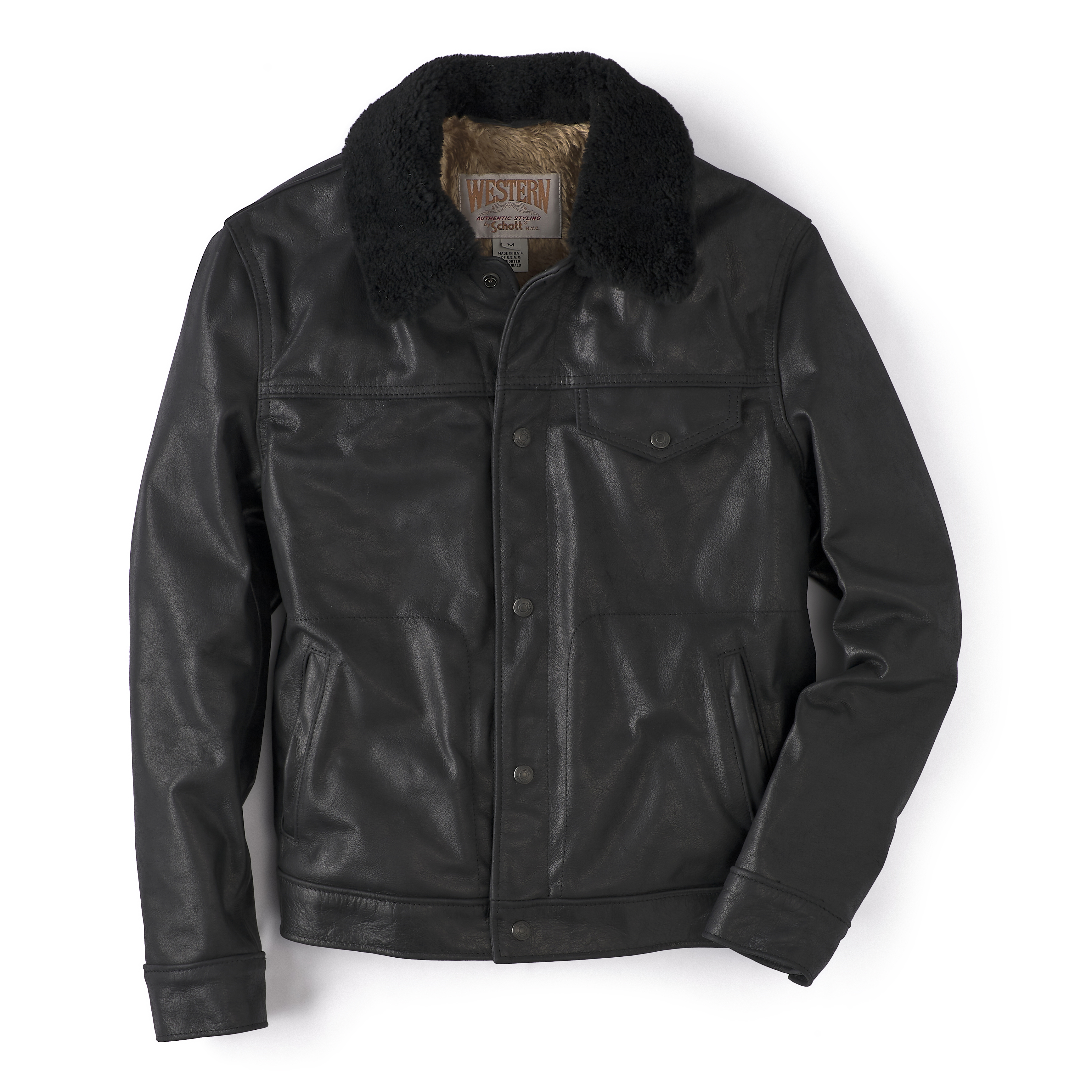 Schott Classic Leather Racer Motorcycle Jacket - Brown | Leather