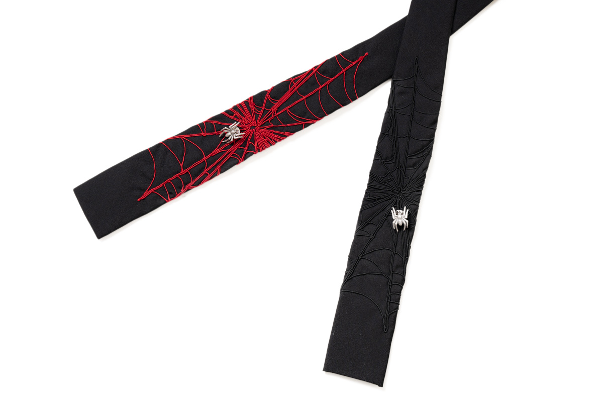 YOHJI YAMAMOTO 22SS SPIDER EMBROIDERY TIE | HUES 福岡セレクトショップ