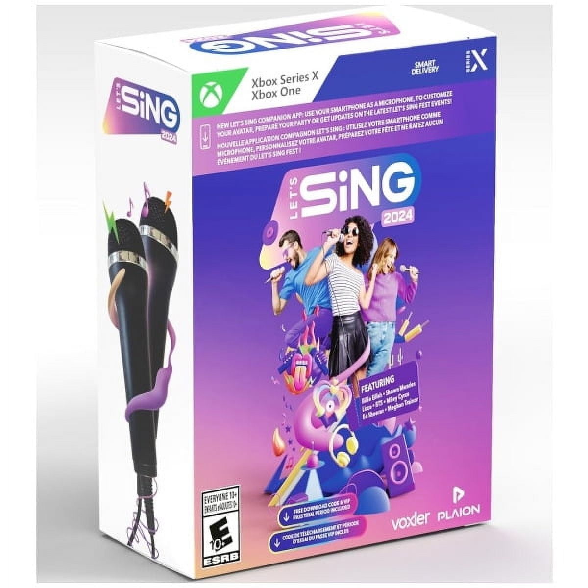 Let's Sing 2024 Karaoke Video Game + 2 Mics: Bonus Edition