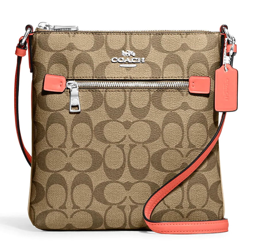 Coach Women's Top Zip Mini Rowan File Bag in Signature Canvas