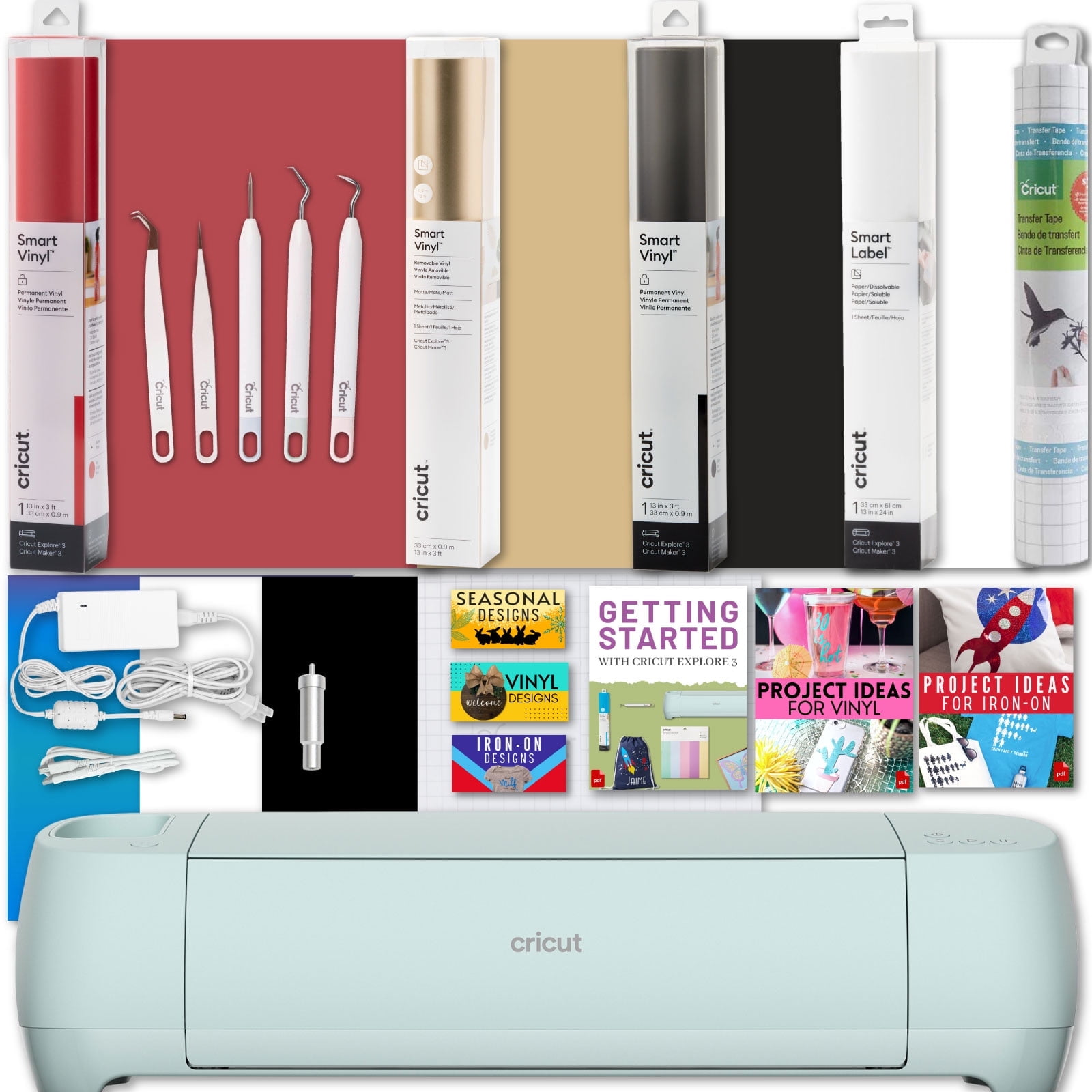 Cricut Explore 3 Craft Cutting Machine with 4 12in x 3ft Smart