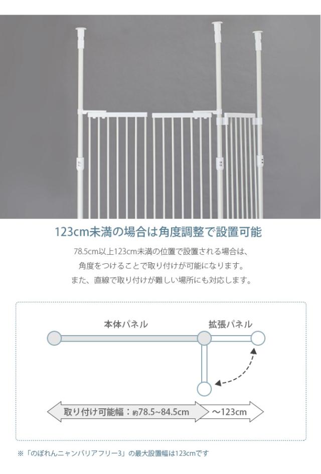 本体別売】のぼれんニャン3 専用拡張パネル 猫用 脱走防止 柵 ゲート