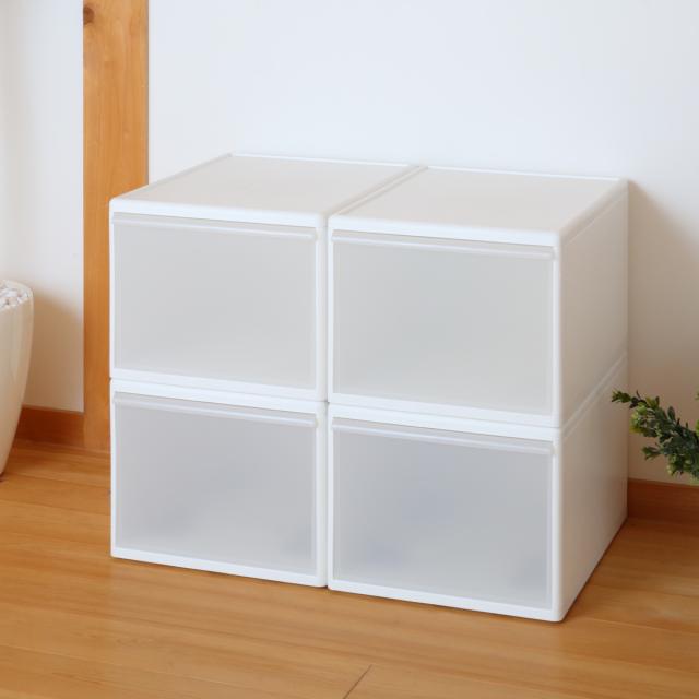 収納ケース ワイド L 幅34×奥行46.5×高さ28cm プラスチック 引き出し