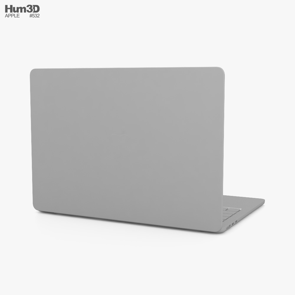 アップル マックブック エア M2 2022 スペースグレイ 3Dモデル