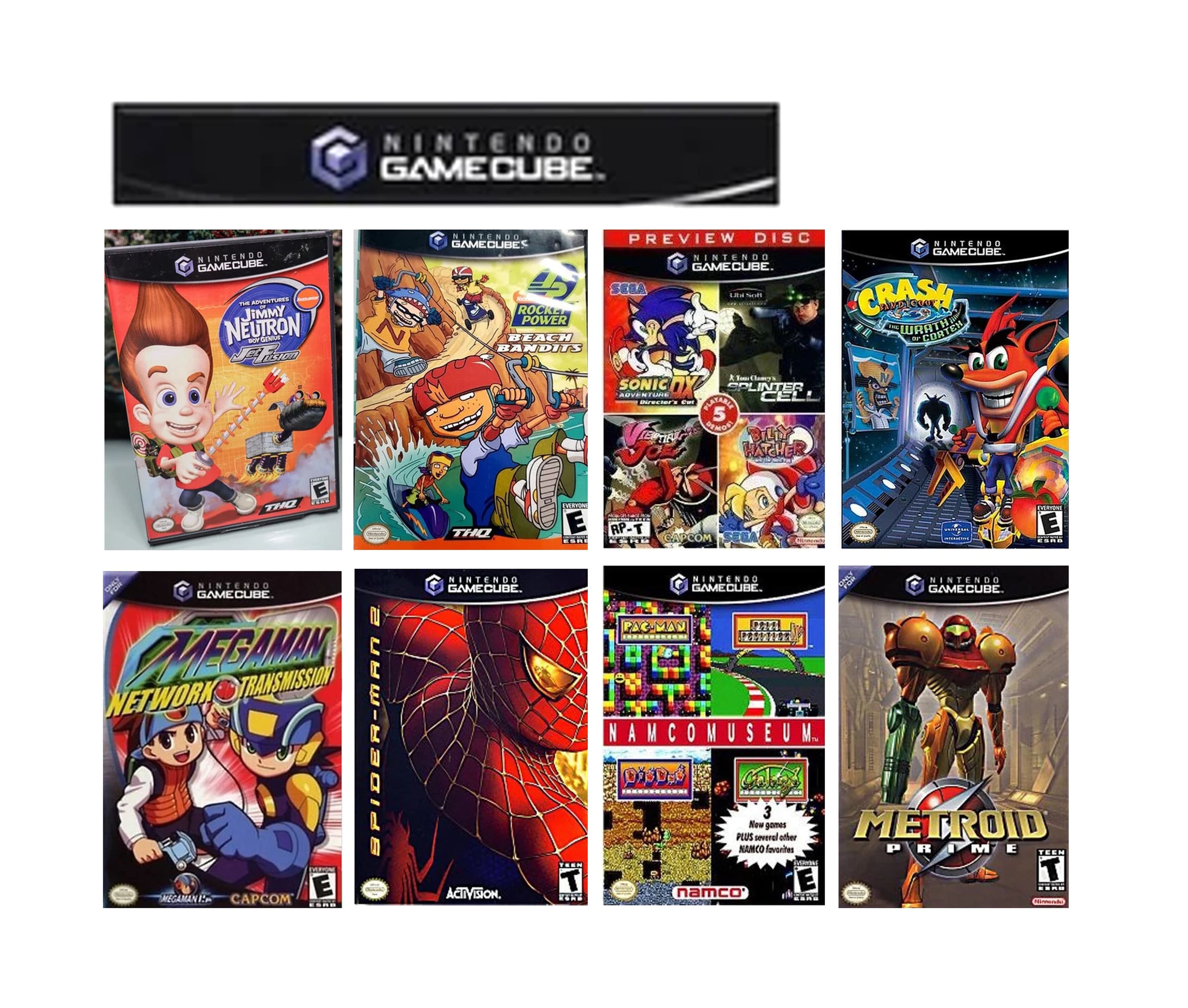 Authentic Nintendo Gamecube Games: Sonic, Spiderman, Namco (disc