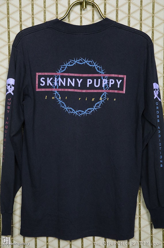 Skinny Puppy Shirt, Vintage Rare T-shirt, Black Tee, Last Rights