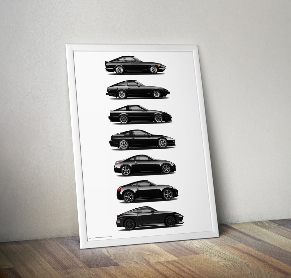 フェアレディZ ジェネレーションズ アートプリント：JDM カーポスター