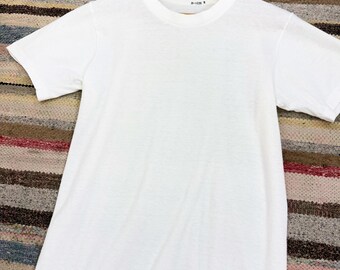 Vintage 1960s US Military Issued White Crew T Shirt | Small Medium