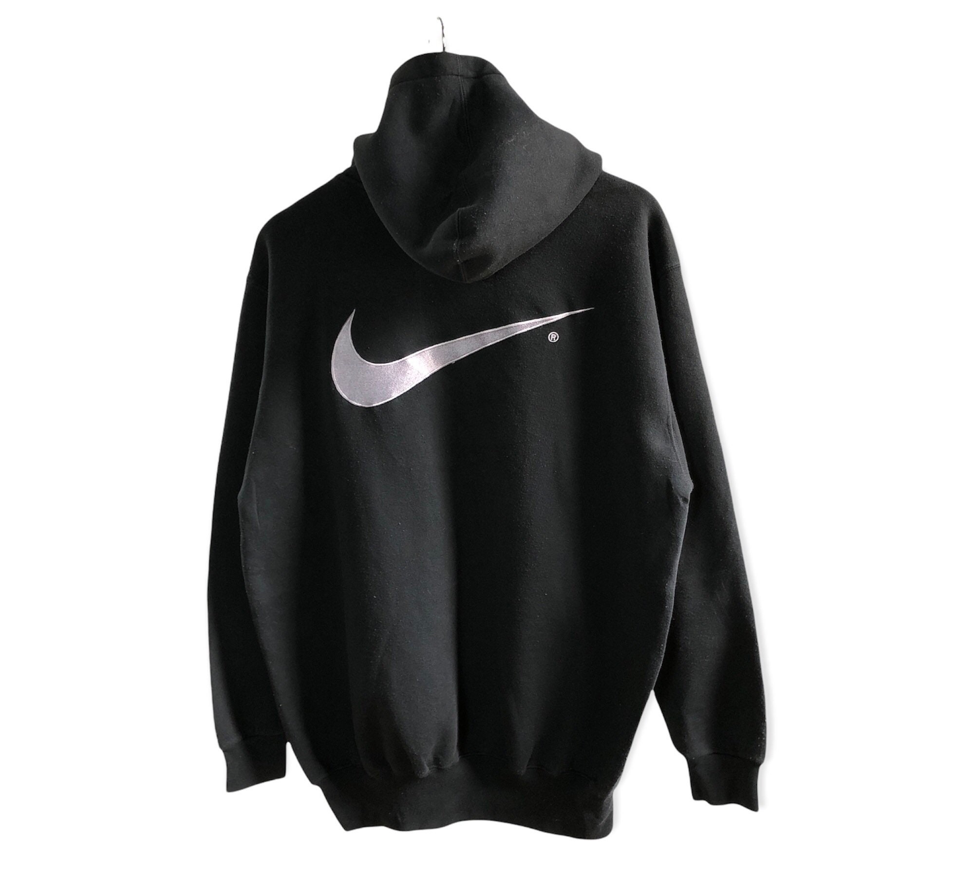 Rare! Vintage 90s Nike Embroidery Swoosh Center Big Logo Hoodie - Etsy