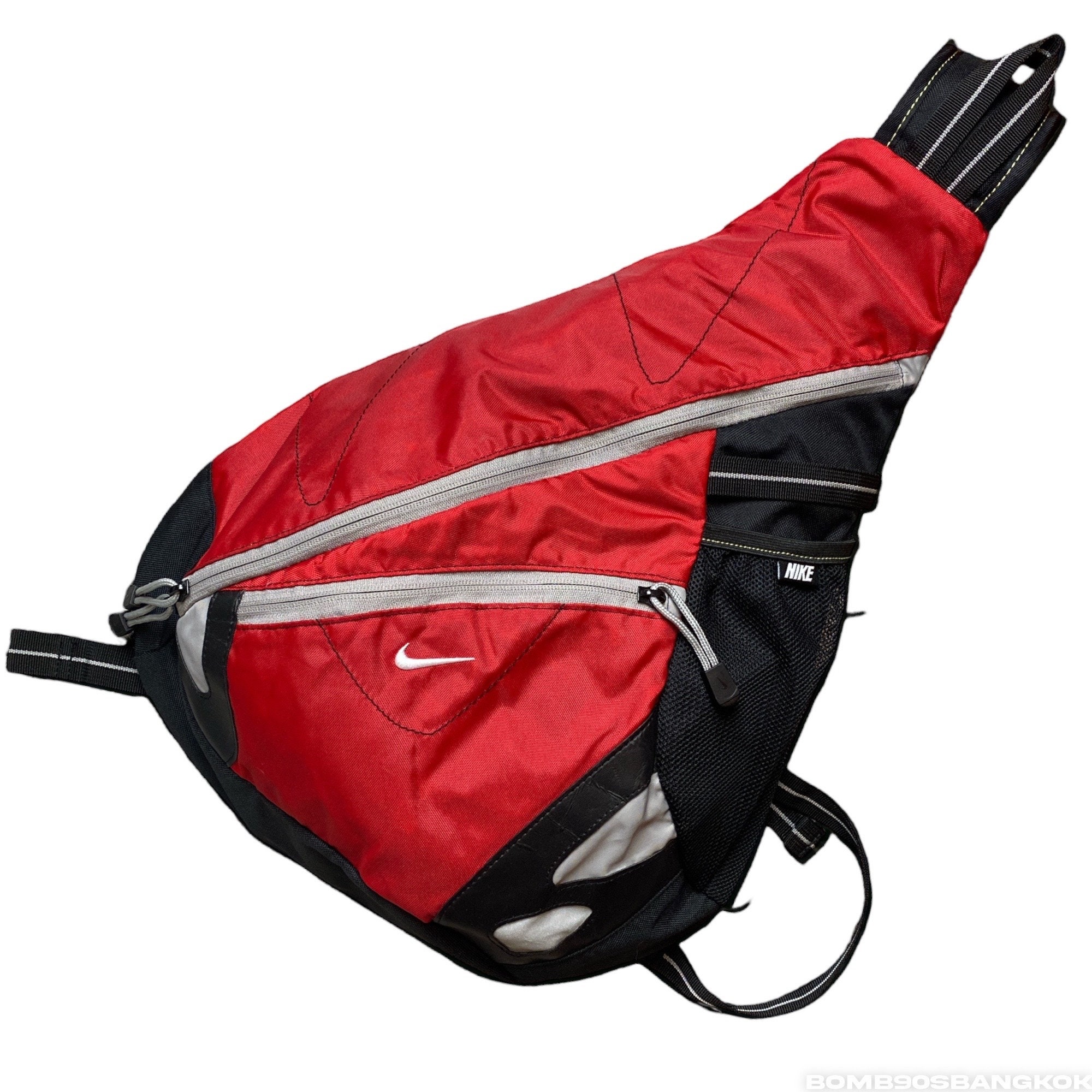 Vintage Nike Embroidered Swoosh Sling Bag, Red & Black Y2K - Etsy