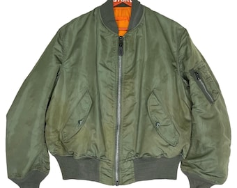 Vintage 90s Alpha Industries MA-1 Bomber Jacket - Reversible