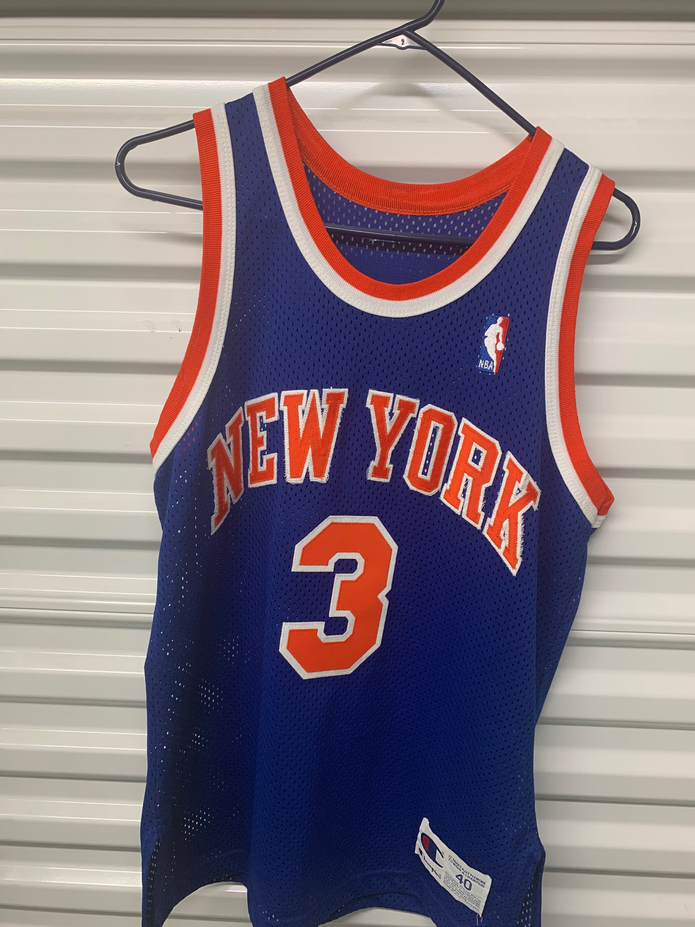 Vintage 90's New York Knicks Champion Authentic John Starks Jersey