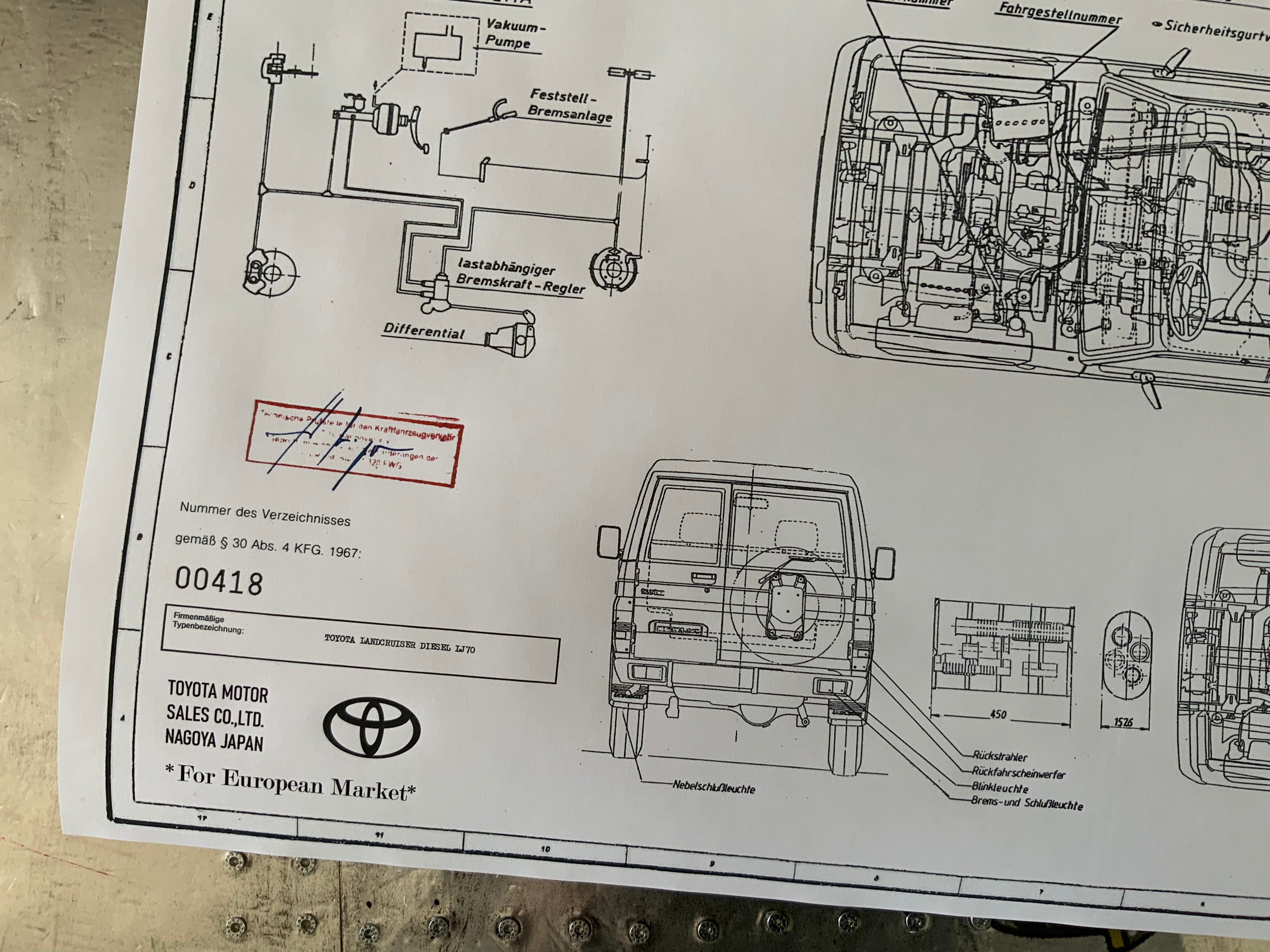 ランドクルーザー LJ70 1985年以降 トヨタ 施工図 ART 作品設計図