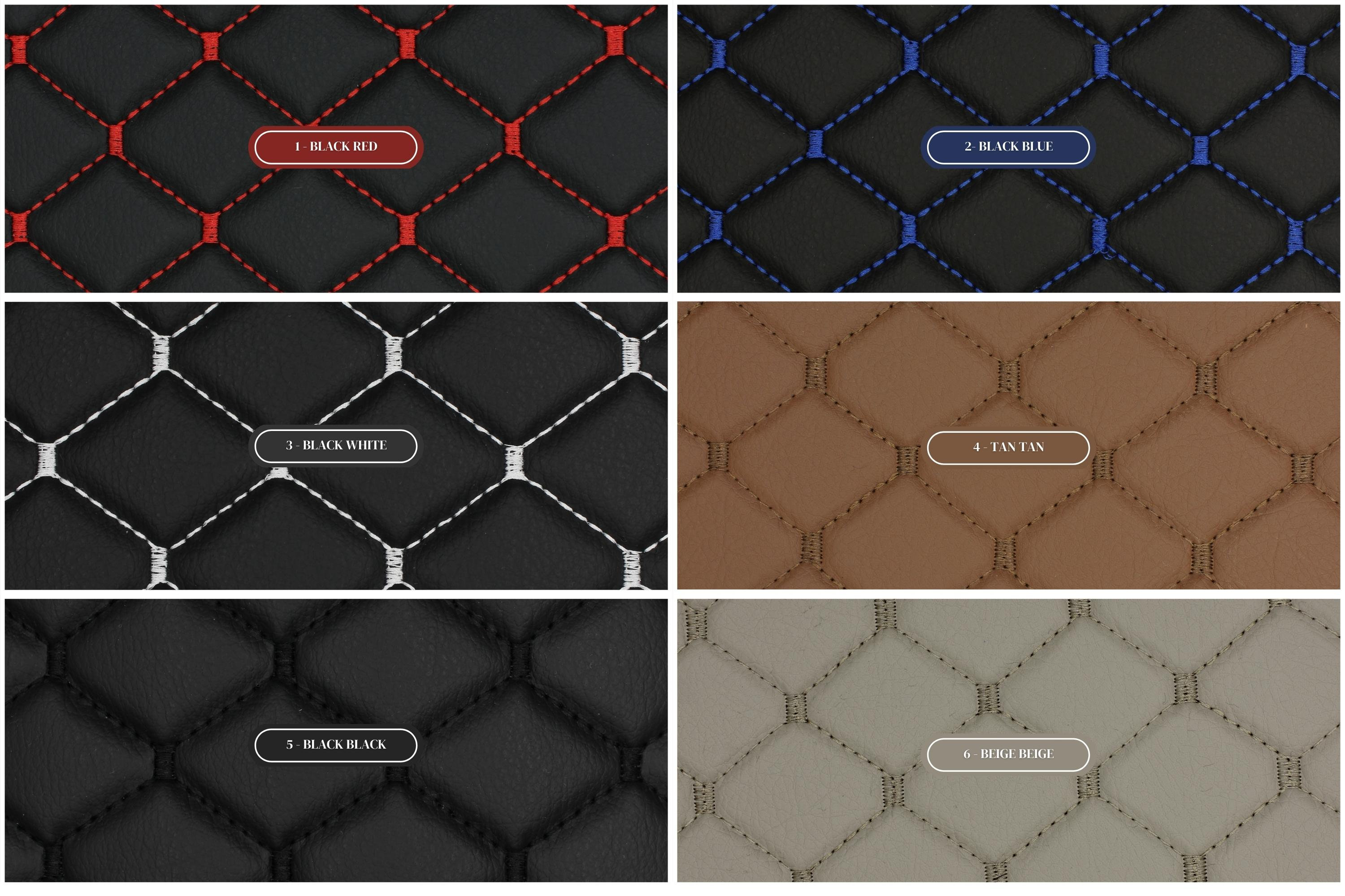 Quilted Vinyl Faux Leather Car Upholstery Fabric | 2