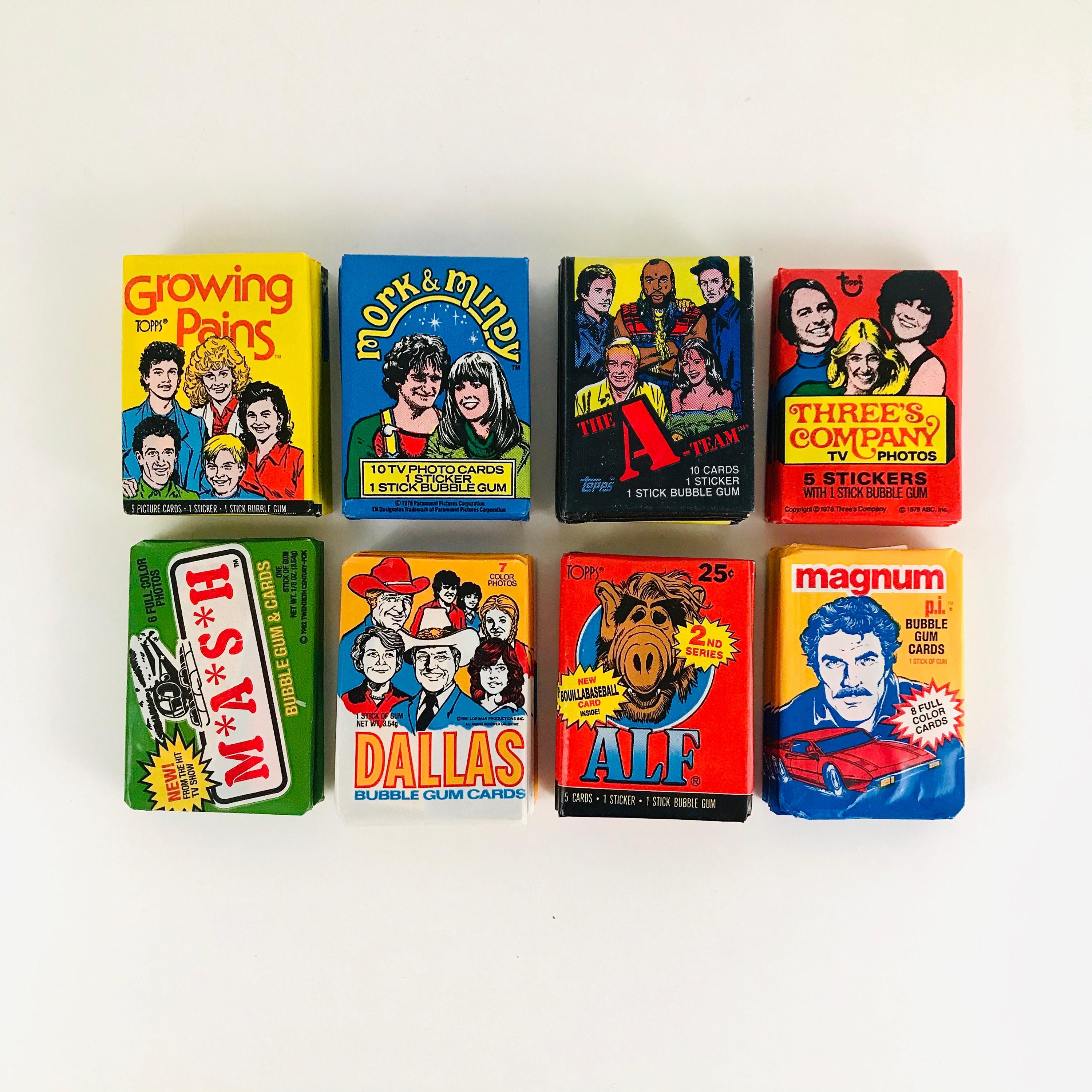 1980s TV Show Trading Cards Wax Packs, 80s Themed Dad Gifts