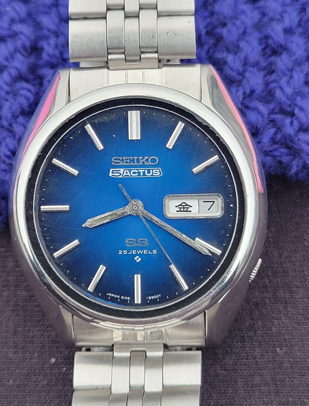 ヴィンテージ セイコー5 アクタス SS：1970年代 ブルーダイヤル