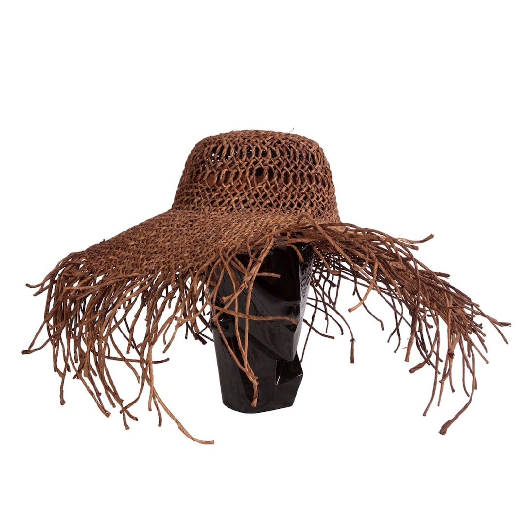 marihoja マリホジャ Vintage Raffia Lace Hat