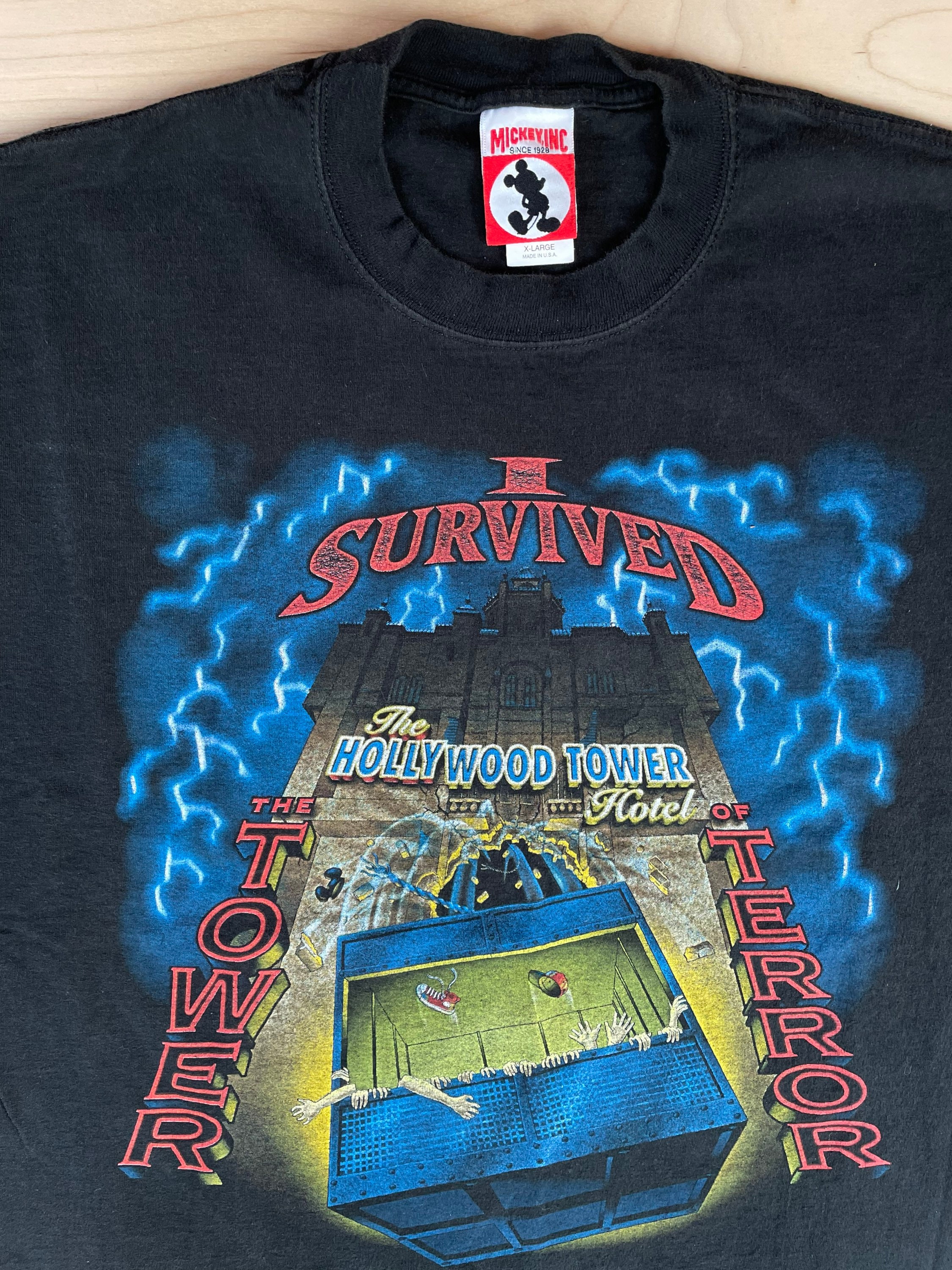 Tower of Terror Shirt Vintage 90s Disneys “I Survived “ Hollywood