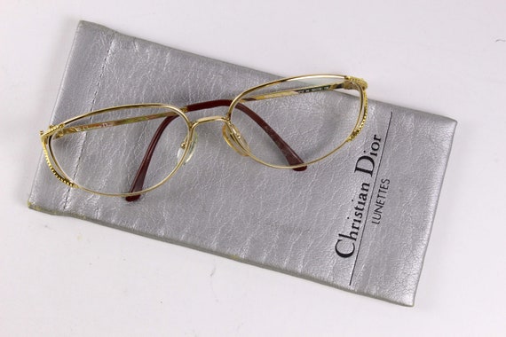 CHRISTIAN DIOR Vintage 80's Eyeglasses Gold Metal - Etsy