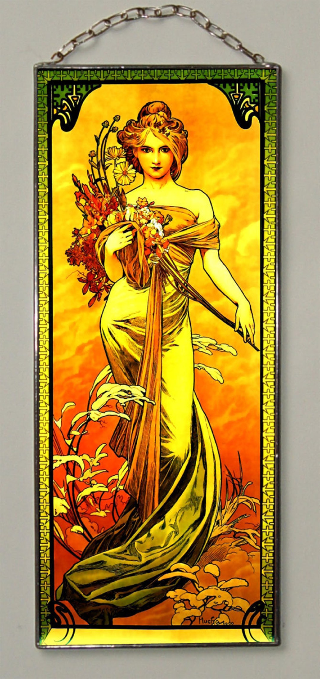 Alphonse Mucha 'spring' Stained Glass Style Canvas Print – Art