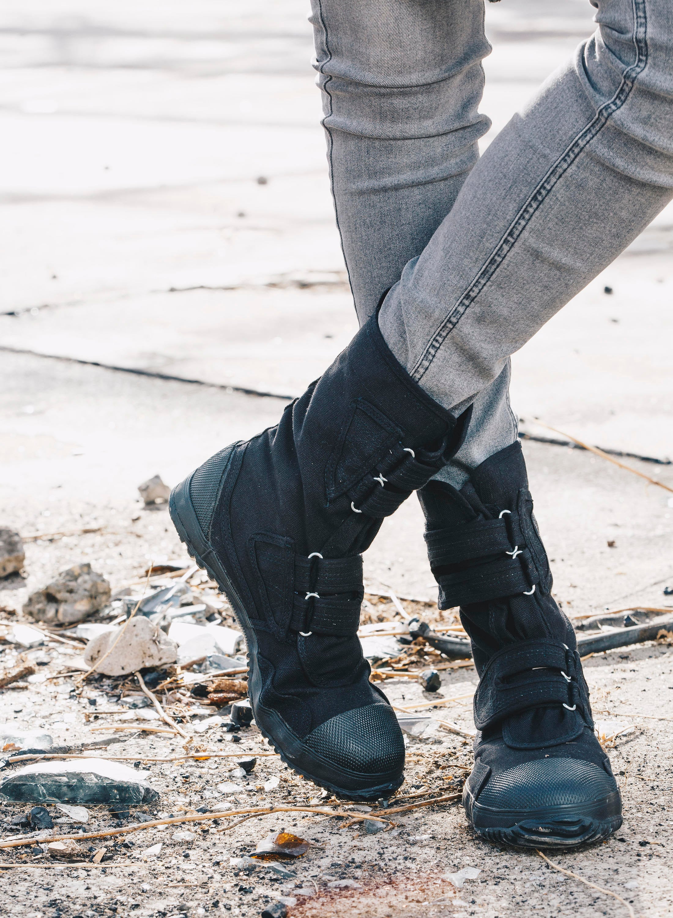 Japanese Unisex Vegan Saftey Boots SA-ME Black FUGU - Etsy