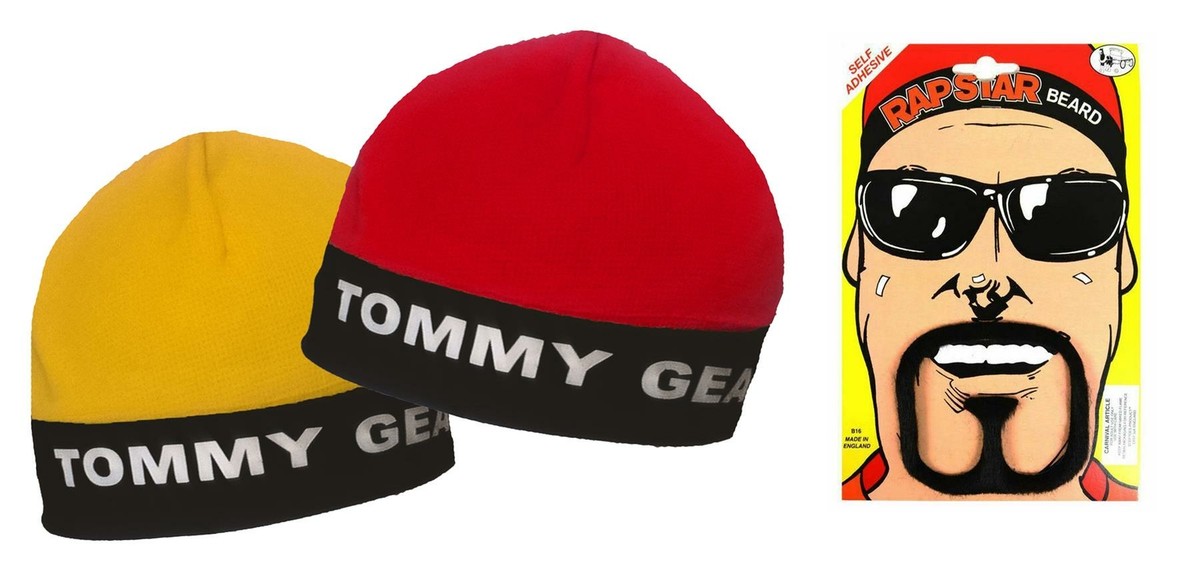 Mens Tommy Gear Ali G Sports Raga Doo Gangster Beanie Hat & Goatee