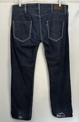 VTG LEVI'S RED Blue Jeans Men 38x32” Loose Fit Red Tab Distressed