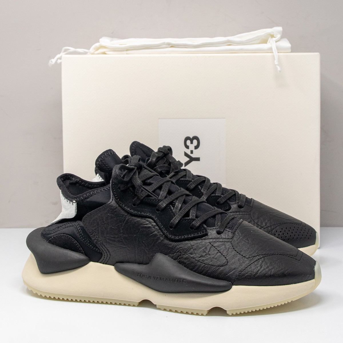 Adidas Y-3 Kaiwa Black/White, Size 10.5 (GX1053) | eBay