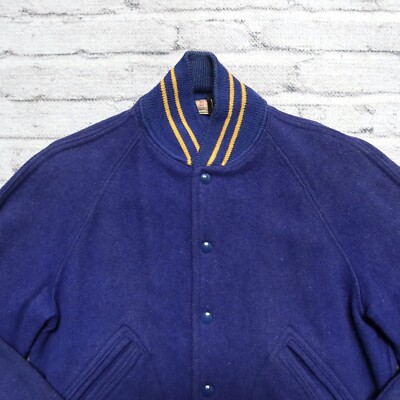 Vintage 60s Wilson Wool Varsity Jacket Size 40 Made in USA