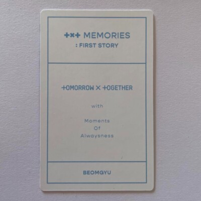 TXT MEMORIES FIRST STORY BEOMGYU Trading Card TOMORROW X TOGETHER