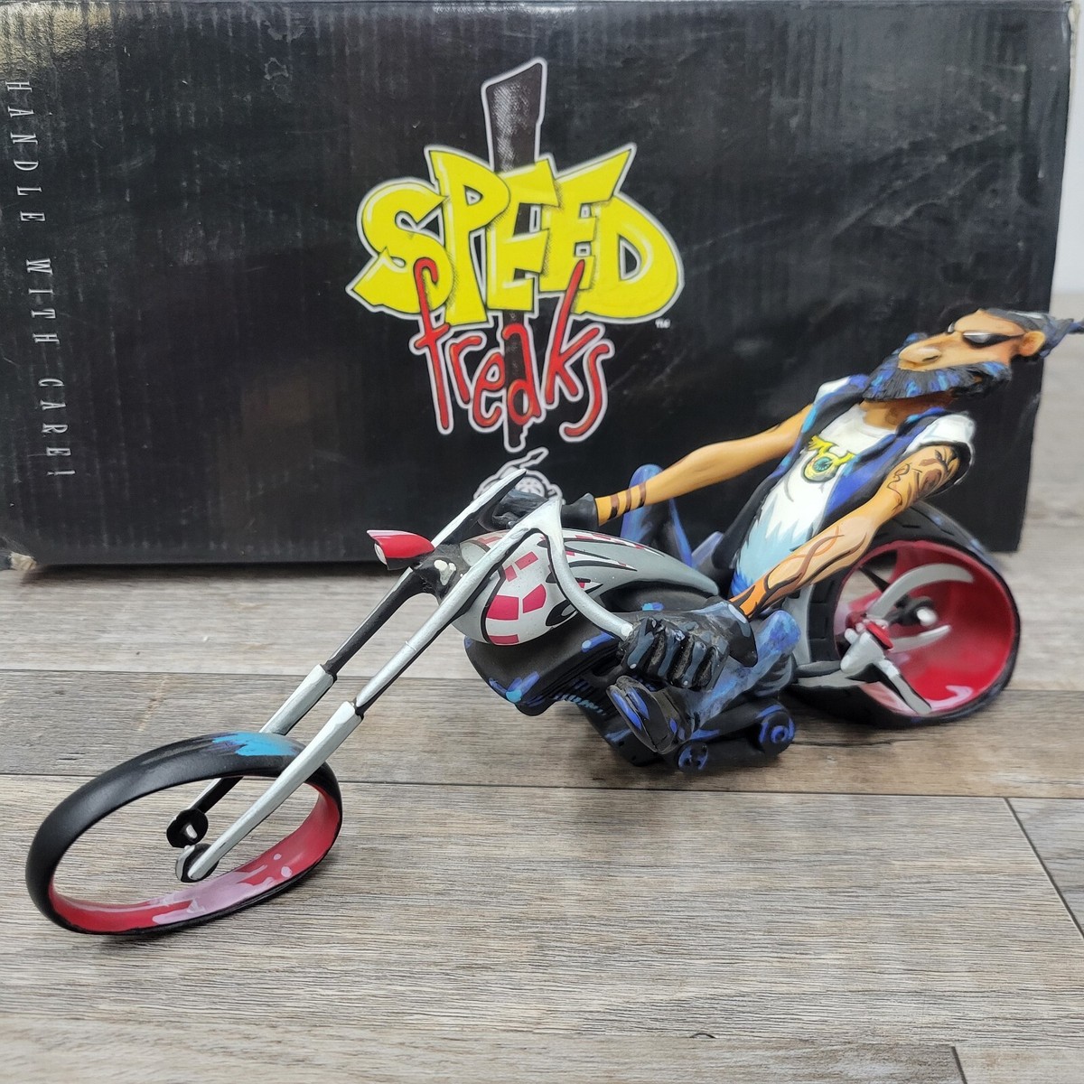 Rare Enesco Speed Freaks Terry Ross Motorcycle Basher Sculpture
