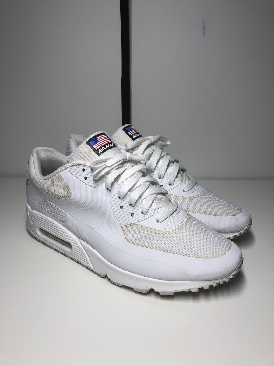 Air Max 90 Hyperfuse QS Independence Day White USA Size 13 613841