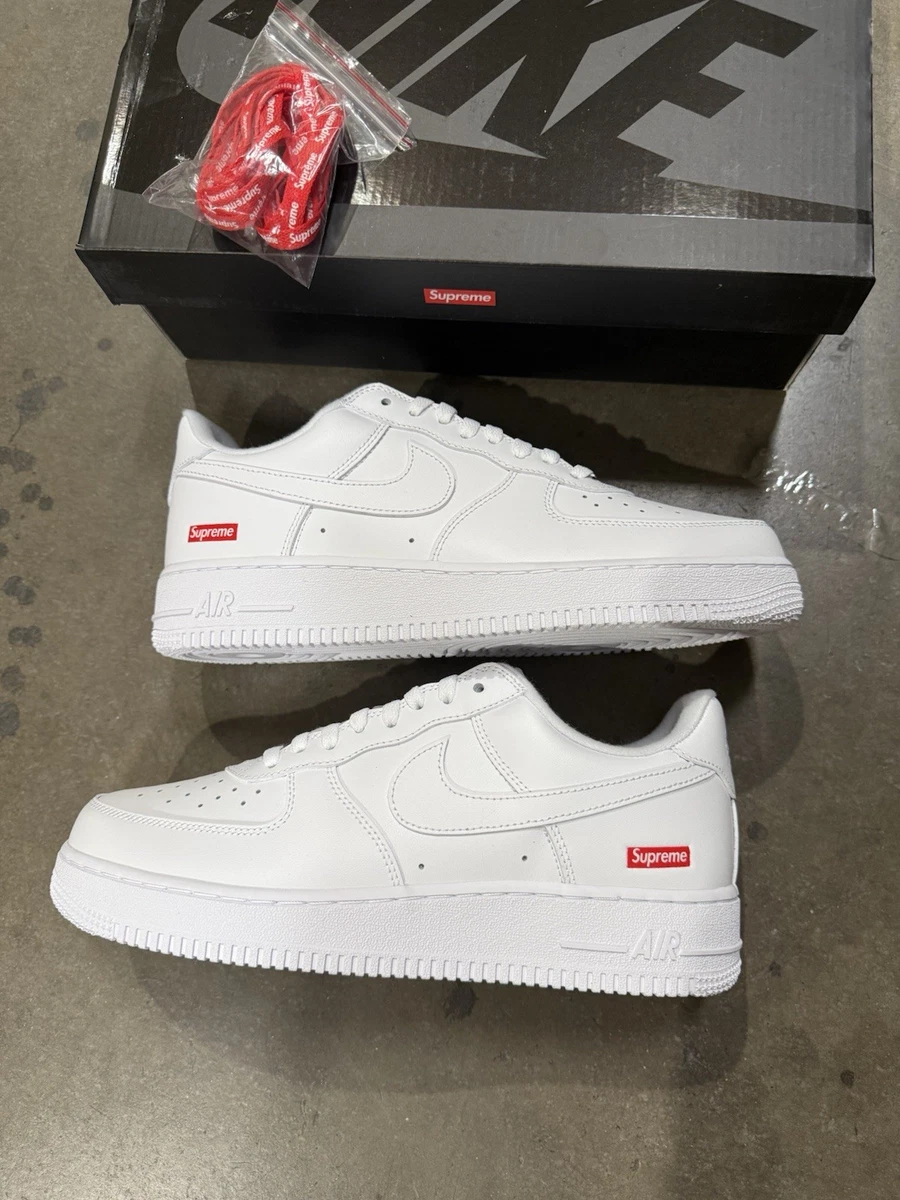 Nike Air Force 1 x Supreme Low Box Logo - White for Sale