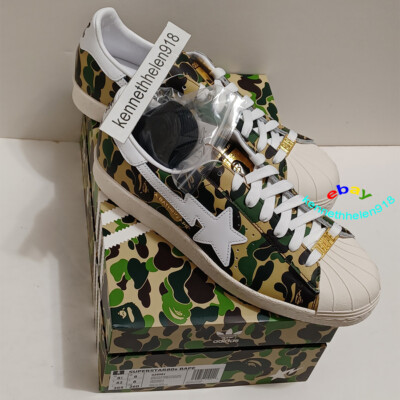 NEW ADIDAS BAPE X SUPERSTAR 80S ABC CAMO GREEN SNEAKERS GZ8981