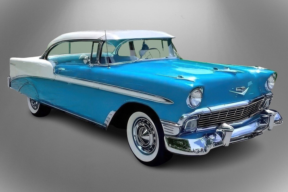1956 Chevy Bel Air 265 Hard Top Car 13x19 Poster Style PhotoArt