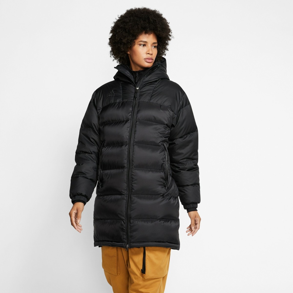 $400 Nike Women's ACG Down Parka Jacket Triple Black CD7662-010