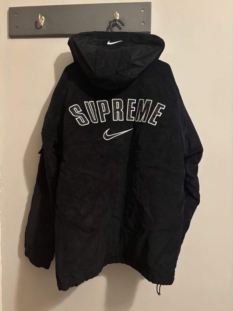 Supreme x Nike Arc Corduroy Hooded Jacket 'Black' - Brand New
