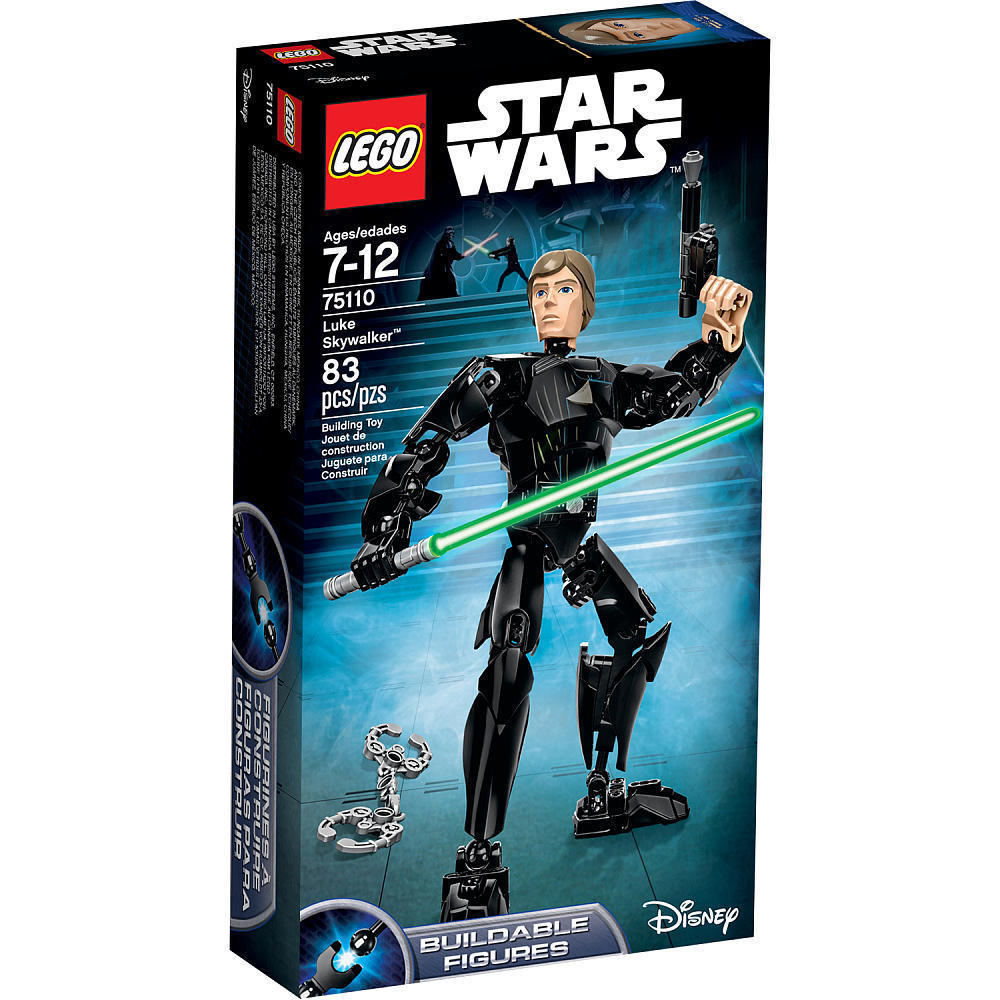 LEGO Star Wars LUKE SKYWALKER buildable lightsaber figure # 75110